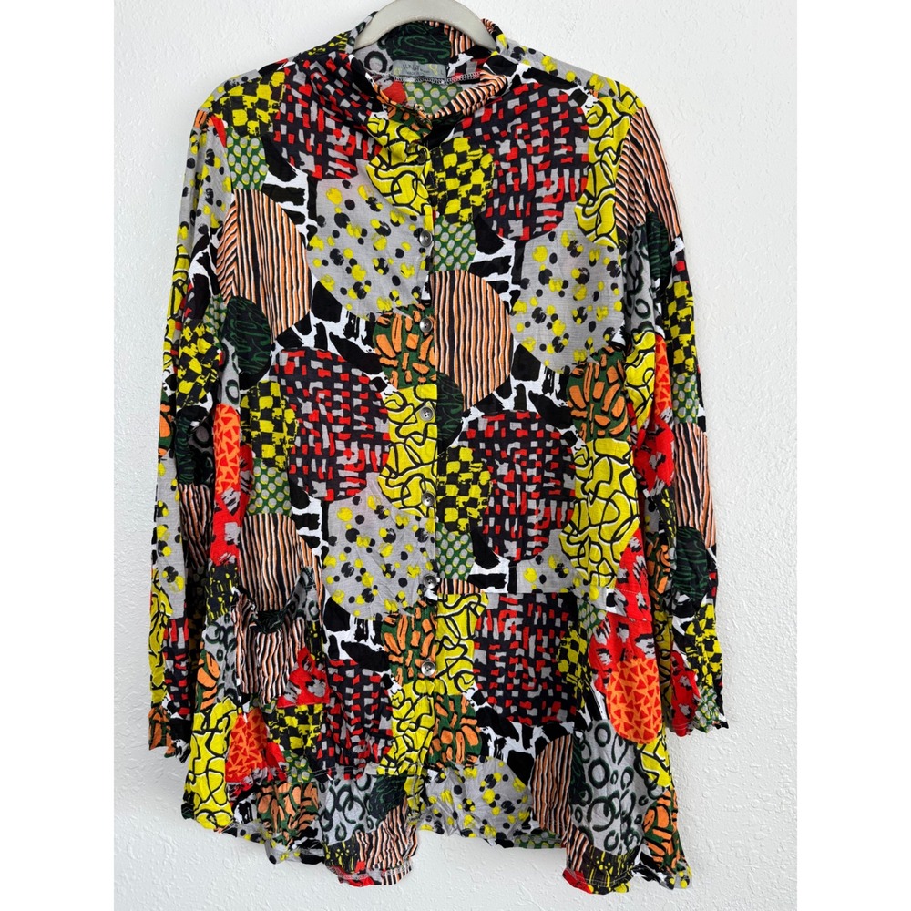 Chalet et Ceci patchwork asymmetrical long sleeve… - image 2